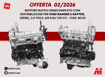 MOTORE NUOVO SEMICOMPLETO CON DISTRIBUZIONE PER FORD RANGER E RAPTOR