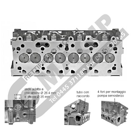 CYLINDER HEAD WITH VALVES AND SPRINGS
